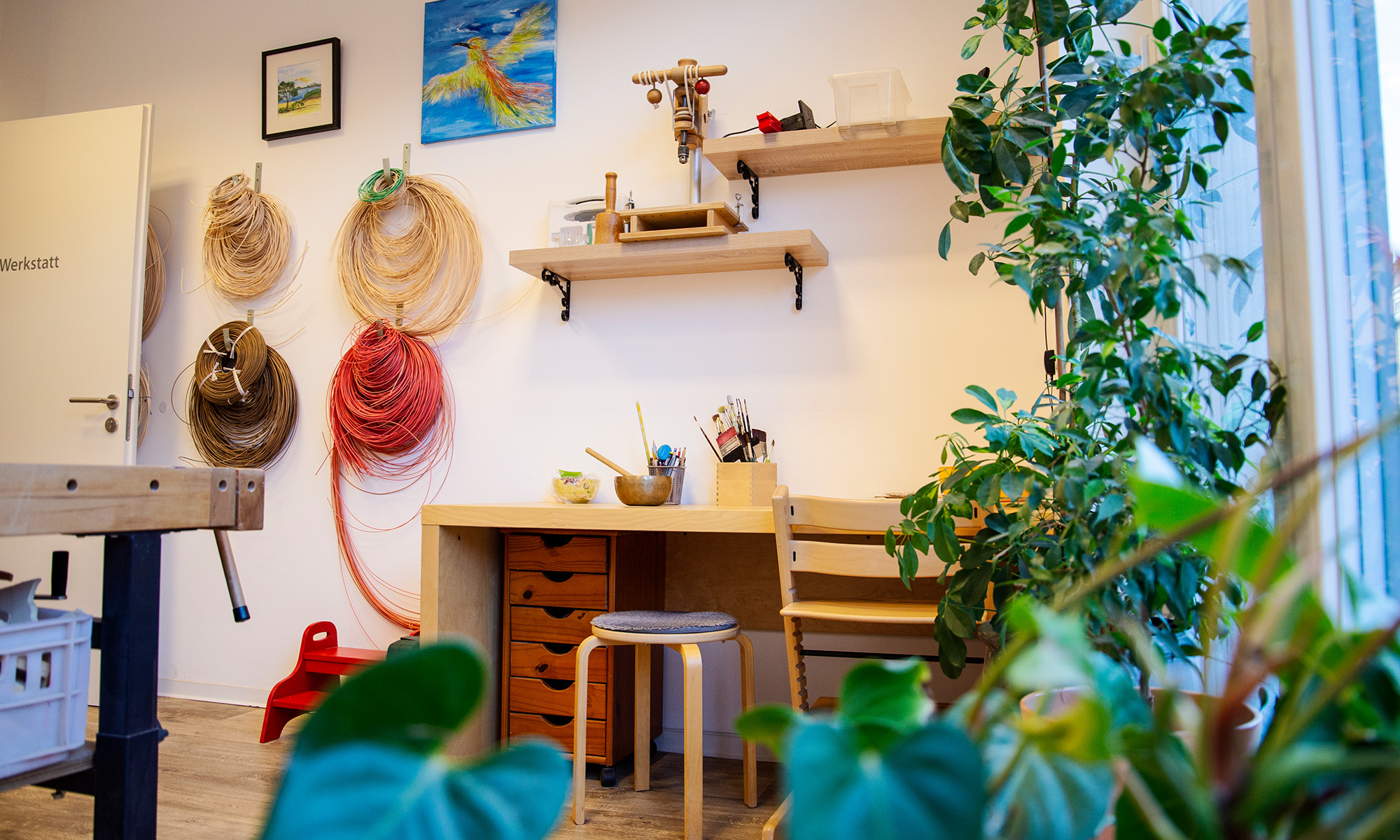 Blick auf die Werkbank